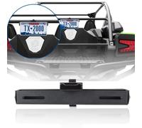 Maiker Aluminum UTV License Plate Frame with Light Compatible with Polaris Pioneer Talon Can-Am Maverick X3 Kawasaki Arctic Cat Wildcat fits 1.75 - 2 Inch Roll Cage Bars
