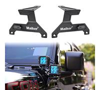 MAIKER Dual A-Pillar Light Mount Dual Lower Windshield Off-Road LED Work Light Mounting Brackets for 2018-2024 Jeep Wrangler JL/JLU & Gladiator JT 1 Pair, Black (Not for Mojave and 392)