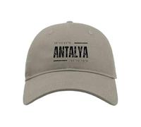 Maikomanija Antalya City Coordinates Travel Memento Turkey Cotton Curved Visor Baseball Cap Dad Hat Unisex Sport Comfortable Top Grey