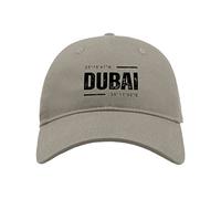 Maikomanija Dubai City Coordinates Travel United Arab Emirates Cotton Curved Visor Baseball Cap Dad Hat Unisex Sport Comfortable Top Grey