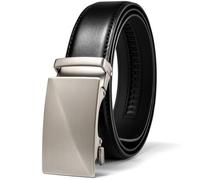 maikun Black Leather Ratchet Belts for Men,Width 1 3/8", Quick Release and Trim to Fit Length39