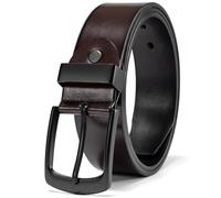 maikun Darkbrown Leather Belts for Men,Designer Men Belt for Jeans Trousers