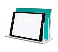 Mail and Letter Storage Rack - Clear Acrylic Organizer, Compact Vertical