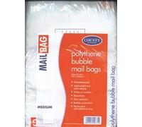 MAIL BAGS - WHITE POLYTHENE BUBBLE MEDIUM SIZE 210 MM X 335 MM PRICE FOR TWO BAGS