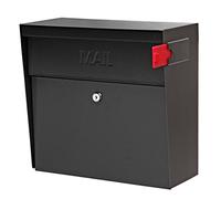 Mail Boss 7162 Metro, Black High Capacity Wall Mounted Locking Security Mailbox, M