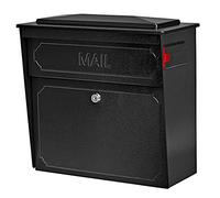 Mail Boss 7172 Townhouse, Black Home Vertical Wall Mount Security Mailbox with Lock and Key, Pack of 1