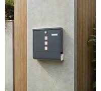 Mail Box, Letterbox, Mailbox, Grey / 11 x 37 x 37 cm