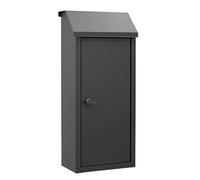 Mail Box Newspaper Box with Knob Bread Bin Large Capacity Vertical Mailbox for Post Press Advertising Black