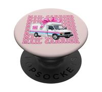 Mail Carrier Female Postal Worker Mail Lady Girl Coquette PopSockets Adhesive PopGrip