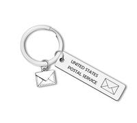 Mail Carrier Gift Mailman Keychain Postal Worker Jewelry Mail Driver Gift Appreciation Keyring Postal Jewelry for Staff Thank You Gifts Post Office Worker Christmas Retirement Gifts