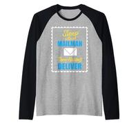 Mail Carrier Parcel Delivery Post Man Postal Postman Raglan Baseball Tee