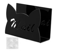 Mail Holder Countertop - Mail Sorters | Letter Sorter Display Stand, Cat-Shaped Envelope Holder, Letter Holders, Acrylic Cat Shape File Holders for Postcard Paper Counter Studio Document Bill Table
