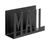 Mail Holder Stand - Large Capacity Letter Holder, Metal Letter Holder | Desktop Cutting Organizer Rack For Emails | Open Design Black Mail Rack For Office