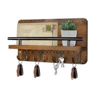 Mail Key Holder Wall Mount Wall Key and Mail Holder Decorative Organiser for Entrance Area Home Organisation, Wall Key Holder for Post, Bills, Letters, Wallets