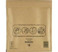 Mail Lite Mailing Bag E/2 Gold Plain 220 (W) x 260 (H) mm Peel and Seal Pack of 100