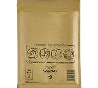 Mail Lite Padded Envelopes D/1 Gold Plain 180 (W) x 260 (H) mm Peel and Seal Pack of 100