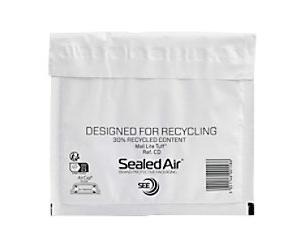 Mail Lite Tuff Mailer Padded Envelopes White Plain 180 (W) x 160 (H) mm Self Seal Pack of 100