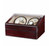 MAIL MORE Automatic Watch Winder for 4 Watches + 6 Storage Slots - Luxury Wooden Watch Box with Quiet Japanese Motor - Unisex Watch Display & Organizer Case for 10 Watches