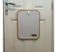 Mail More® Front Door Letter Box Catcher No Screws - White Mail Catcher for Letterbox - Post Parcel Holder - Indoor Mail Catcher - Bamboo Frame Post Holder - Draught Excluder -Letter Mail Organiser