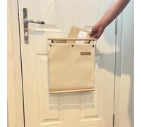 MAIL MORE Letter Catcher, Door Mail Catcher,Letter Box, Mail Parcel Catcher Cage for UPVC Glass Wood and Metal Doors, Letter Catcher for Front Door (METAL FRAME-CREAM)