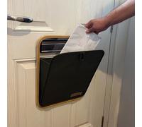 Mail More® mail catcher basket - Post Bag - letter catcher for front door - mail catcher for letterboxes indoor - Metal Cloth Bamboo Door Post Box - Front Door Fabric Pocket