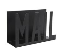 Mail Organizer Desk Mail Holder Letter Organizer Paper Organizer Metal Stylish Hollow Design Desktop Mail Holder for Bills Letters Papers Office Home Decor Iron 15 x 5.5 x 9.5cm (Black)
