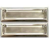 Mail Slot Stainless Antique Brass Color with Spring Flap | Fits to Most Doors | Outer Size 10 Inches by 3 inches | Set with Front and Rear Piece and Screws