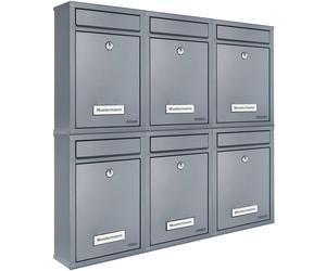 Mailbox 6Pcs Silver 22x32x9cm