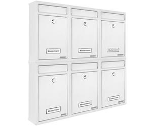 Mailbox 6Pcs White 22x32x9cm