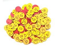 Mailbox Codingdentification Tag,500pcs 1~500 Key Hand Cards Number Tags Engraved Labels Cabinet Coding Storage Organizer for Hotel Gym(1 500 Yellow Red)