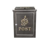 Mailbox Decorative Rural Mail Box, Classic Metal, Aluminium Letters, Wall Mounted Mailbox, Garden(Bronze)