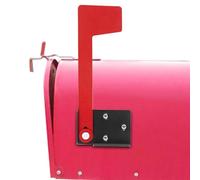 Mailbox Flag Replacement - 90 Degree Rotated, Metal Signal, Red Rustproof Indicator, Universal Fit Accessory | Outgoing Mail Alert Marker Wall Post Mounted Boxes Home Use Daily Delivery Pro