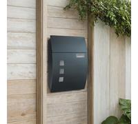 Mailbox, Letter Box with Viewing Windows, Nameplate