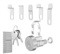 Mailbox Lock - Zinc Alloy Cabinet Lock with 3 Keys for Balcony, Walkway withs Secure Entry Function, Compact Home Security Locks for Patio, Silver Metal, Daily Supplies Use