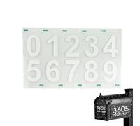 Mailbox Number Reflective Sticker - House Numbers Sticker, Mailbox Stickers Numbers | Outdoor Waterproof Fade Resistant Mailbox Decal by Number