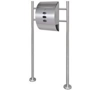 New Mailbox on Stand Stainless Steel Heavy Duty Letterbox with Newspaper Holder