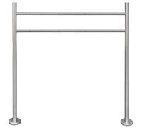 Mailbox Post Stainless Steel 120 x 50 cm Double Mailbox Mount Stand Weatherproof