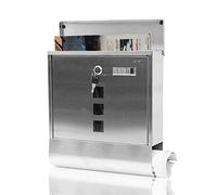 Mailbox, Rust & Weather Proof Vertical Wall Mount Locking Outside Mailboxes with Residential Mailbox Key, White