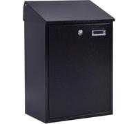 Mailbox,Se Lockable Wall Mounted Mailbox, Large Weatherproof Galvanized Steel Postbox With Cover & 2 Keys For Easy Assembly And Safe Mail Storage