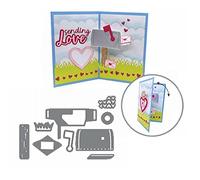 Mailbox Sending Love Letters Grass Metal Cutting Dies Set DIY Scrapbooking Embossing Stencils Card-Making,Album,Die-cuts DIY Paper Greeting Gift Cards