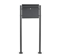 Mailbox Set Stand Letterbox V13 anthracite Single Postbox Letter Mail