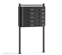 Mailbox System 10 Doors black Letterbox Postbox Pillar Letter Mail Post Box
