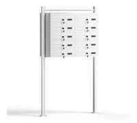 Mailbox System 10 Doors white Letterbox Postbox Pillar Letter Mail Post Box