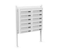 Mailbox System 12 Doors white Letterbox Postbox Pillar Letter Mail Post Box