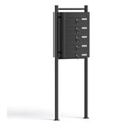 Mailbox System 5 Doors black Letterbox Postbox Pillar Letter Mail Post Box