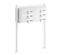 Mailbox System 6 Doors V2 white Letterbox Postbox Pillar Letter Mail Post Box