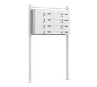 Mailbox System 8 Doors white Letterbox Postbox Pillar Letter Mail Post Box