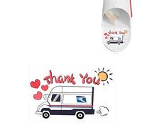 Mailbox Thank You Sticker, Eye-Catching Decal Label, Large Size Adhesive, Weather-Resistant Design, Easy Peel Apply, Decorative Stickers for Mailboxes Cars Lockers Indoor Outdoor Use