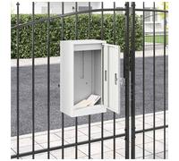 Mailbox White Steel 30x20x55cm Lockable Outdoor Parcel Drop Contemporary Secure