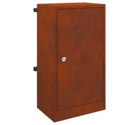 Mailbox with Storage with Door with Lock Weathering Steel Outdoor Home vidaXL